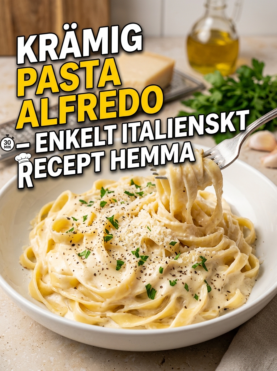 Krämig pasta Alfredo: enkelt italienskt recept hemma